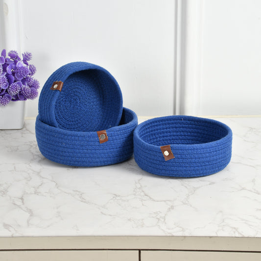 Storm Haze Basket – Multipurpose Organizer (Set of 3)