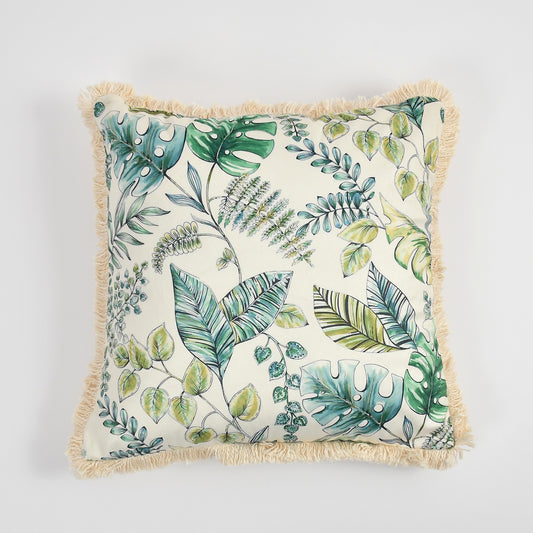 Verdant Whisper - Velvet Cushion Cover