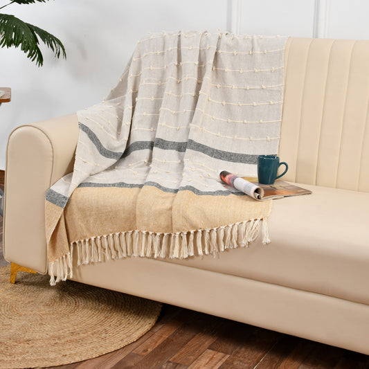 Sand & Smoke – Handmade Cotton Throw