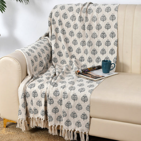 Noor Grove – Hand Block Printed Cotton Throw