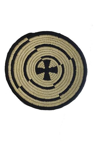Black handwoven basket