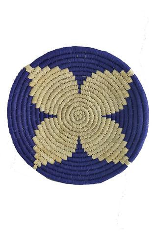 Blue pettled sabai grass basket for wall decor