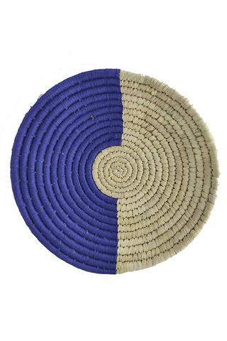 half blue half beige sabai grass decor