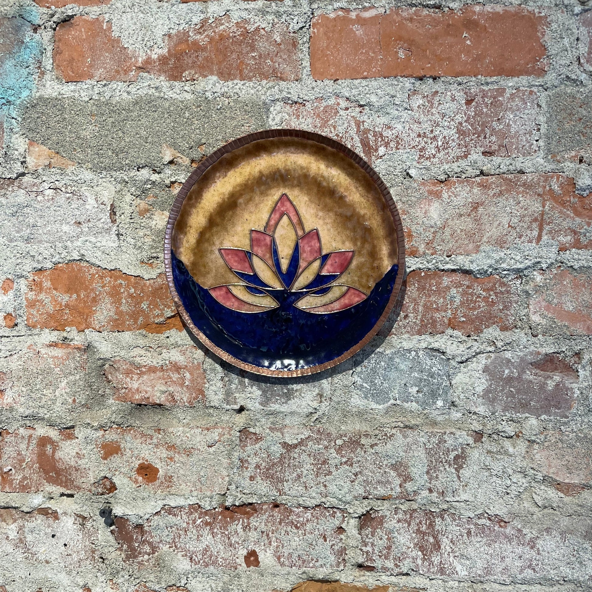 Blue Lotus Plate Wall Hanging 