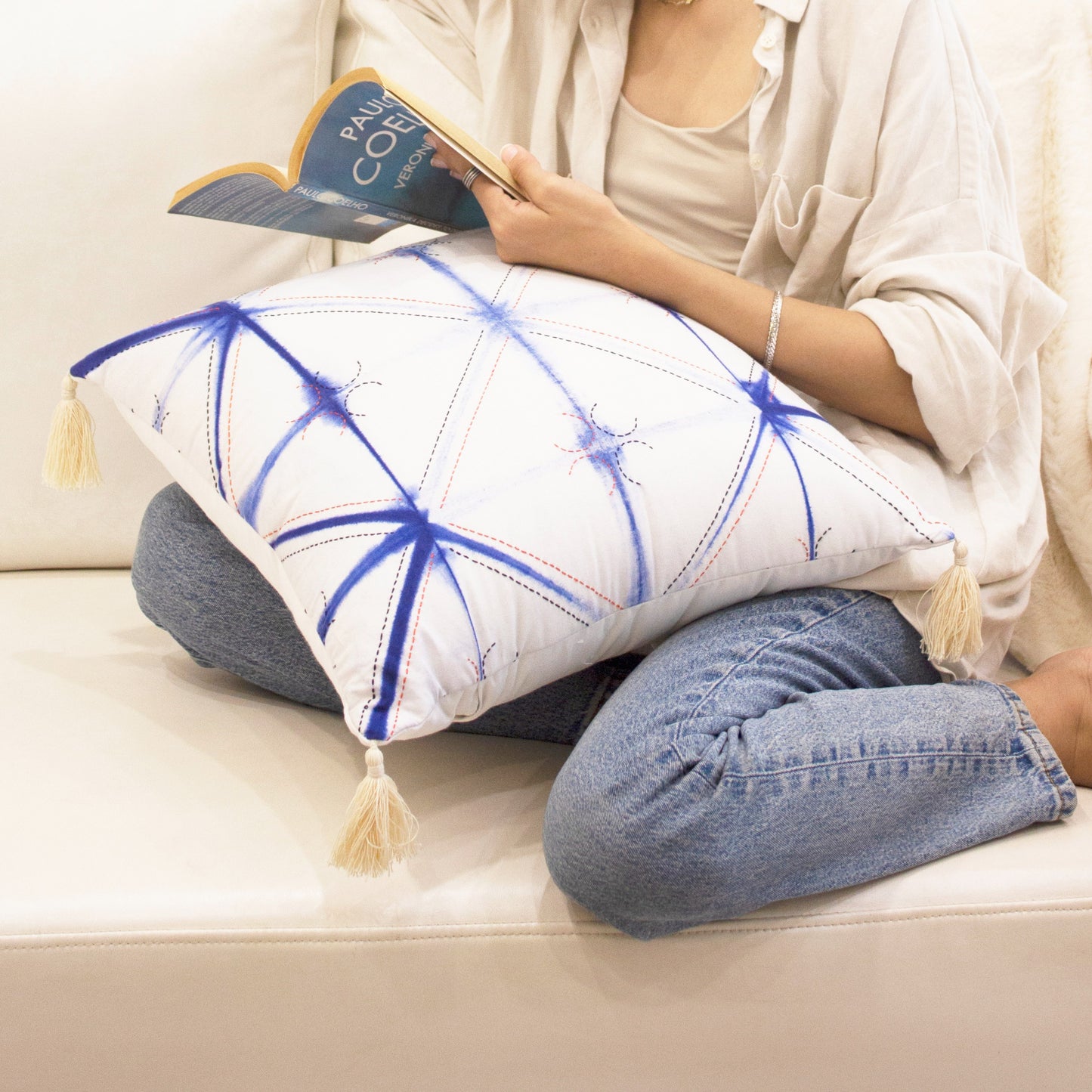 Eureka Shibori Throw Pillow