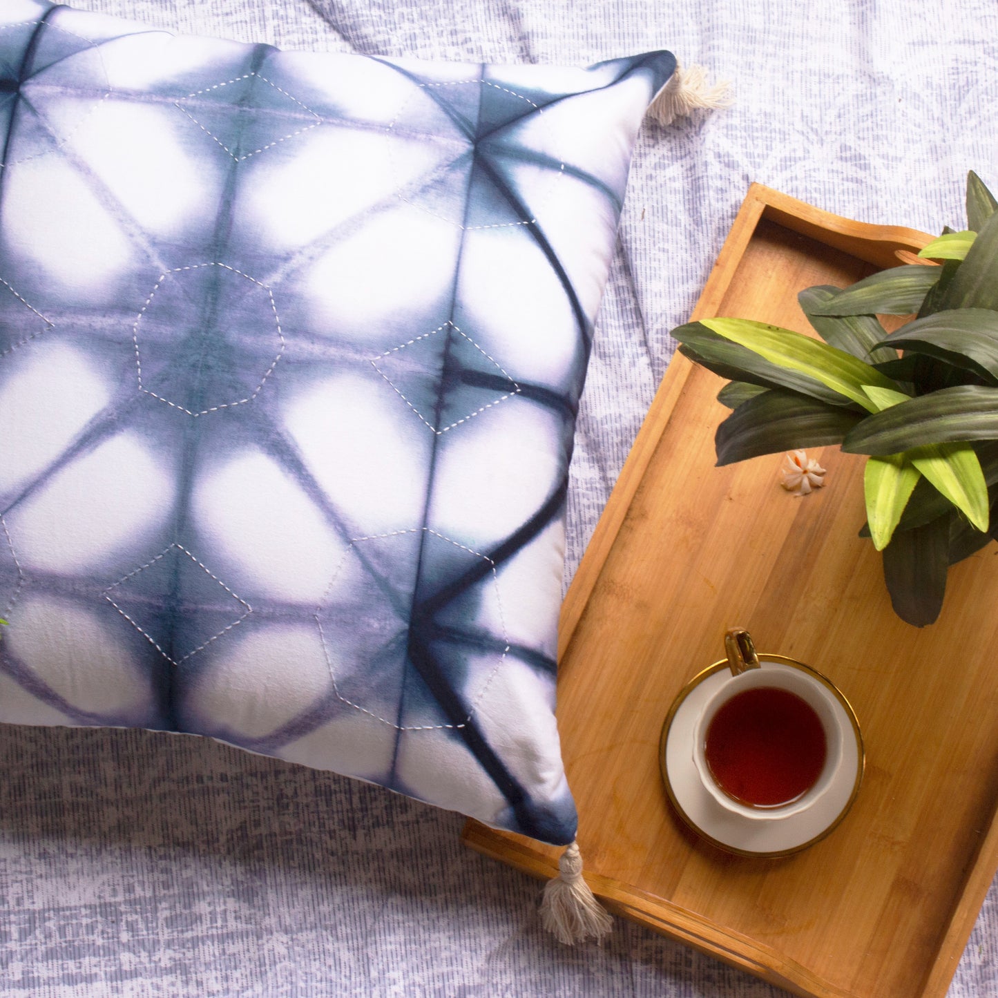 Starry Night Shibori Throw Pillow