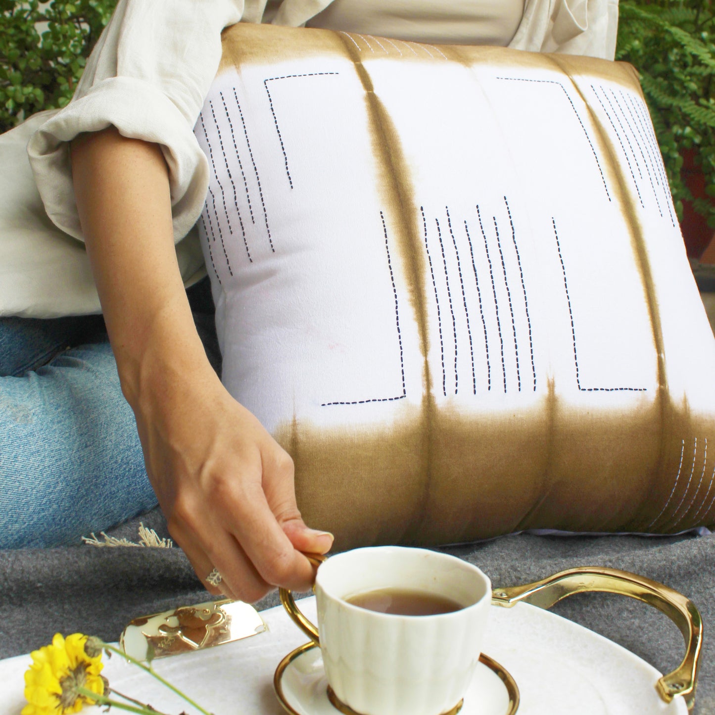 Euphoria Shibori Throw Pillow