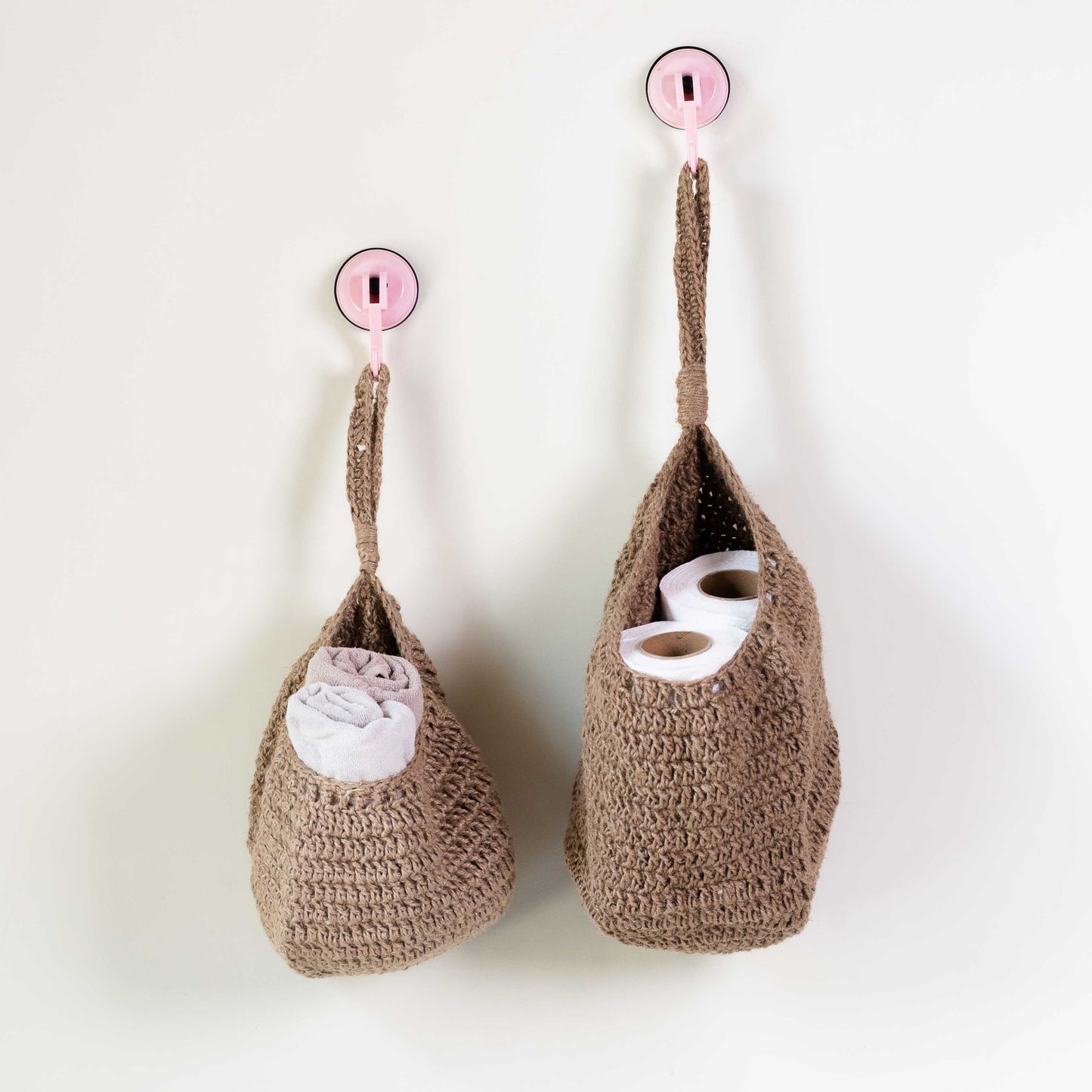 Crochet 100% Jute Basket- Set of 2