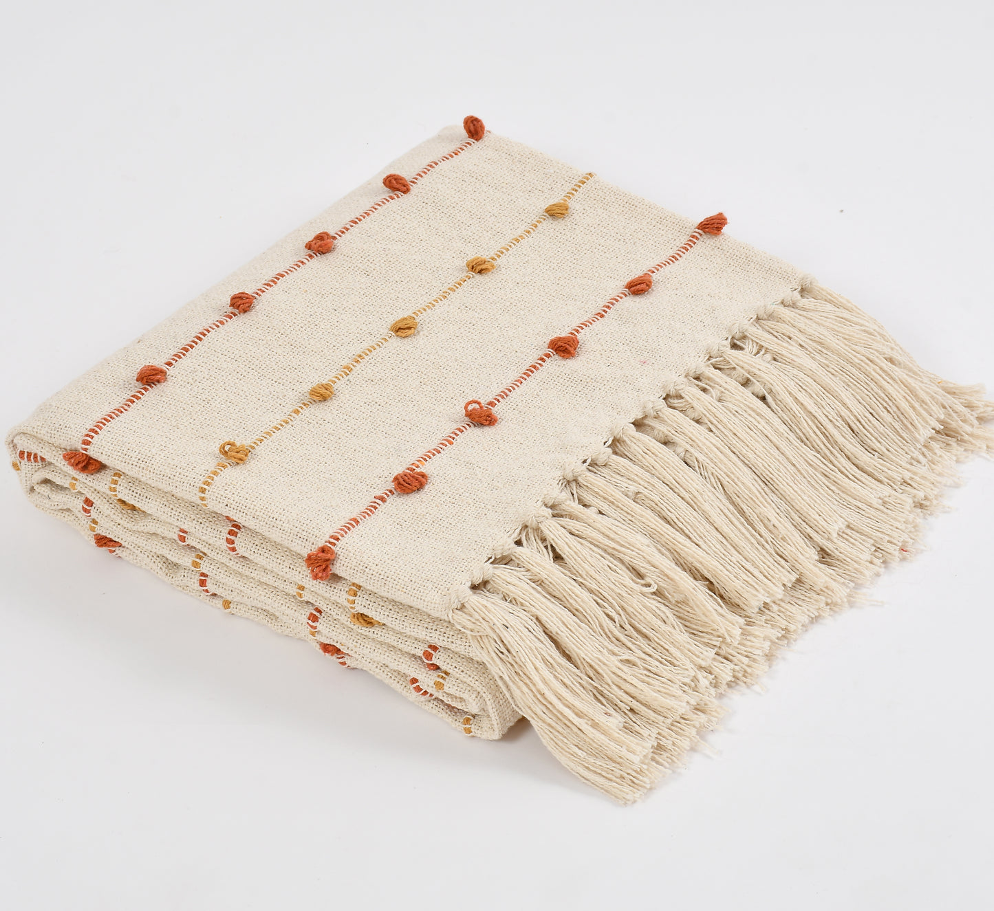 Amber Lines – Handmade Cotton Throw