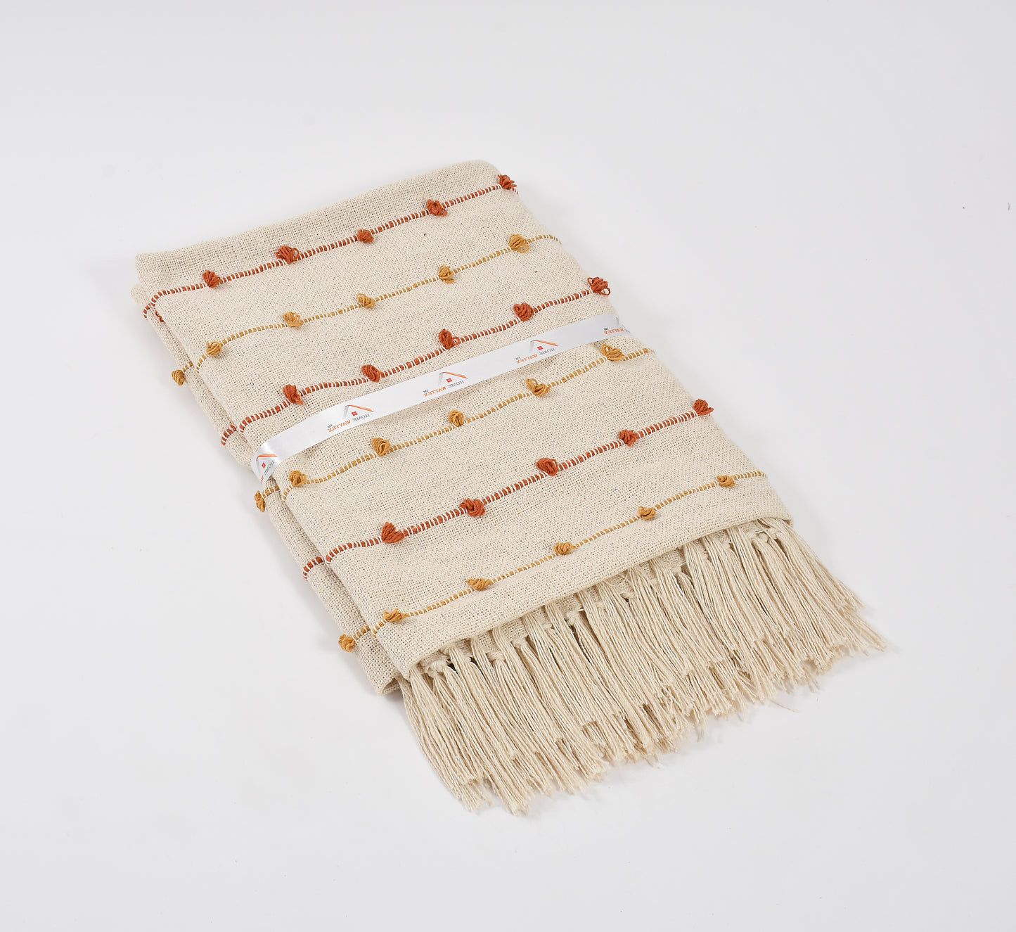Amber Lines – Handmade Cotton Throw