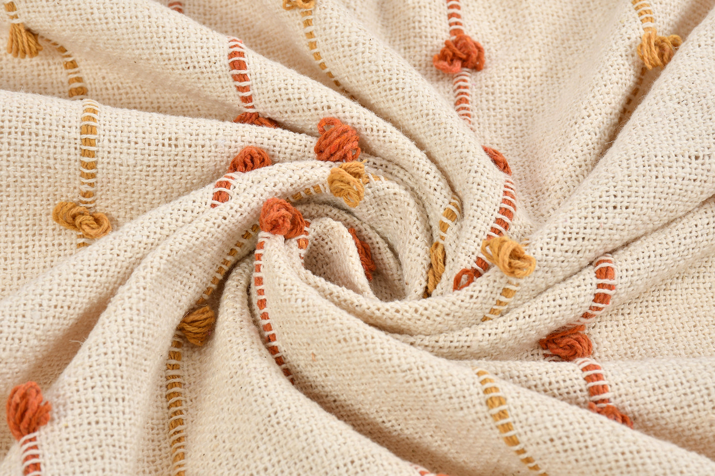 Amber Lines – Handmade Cotton Throw