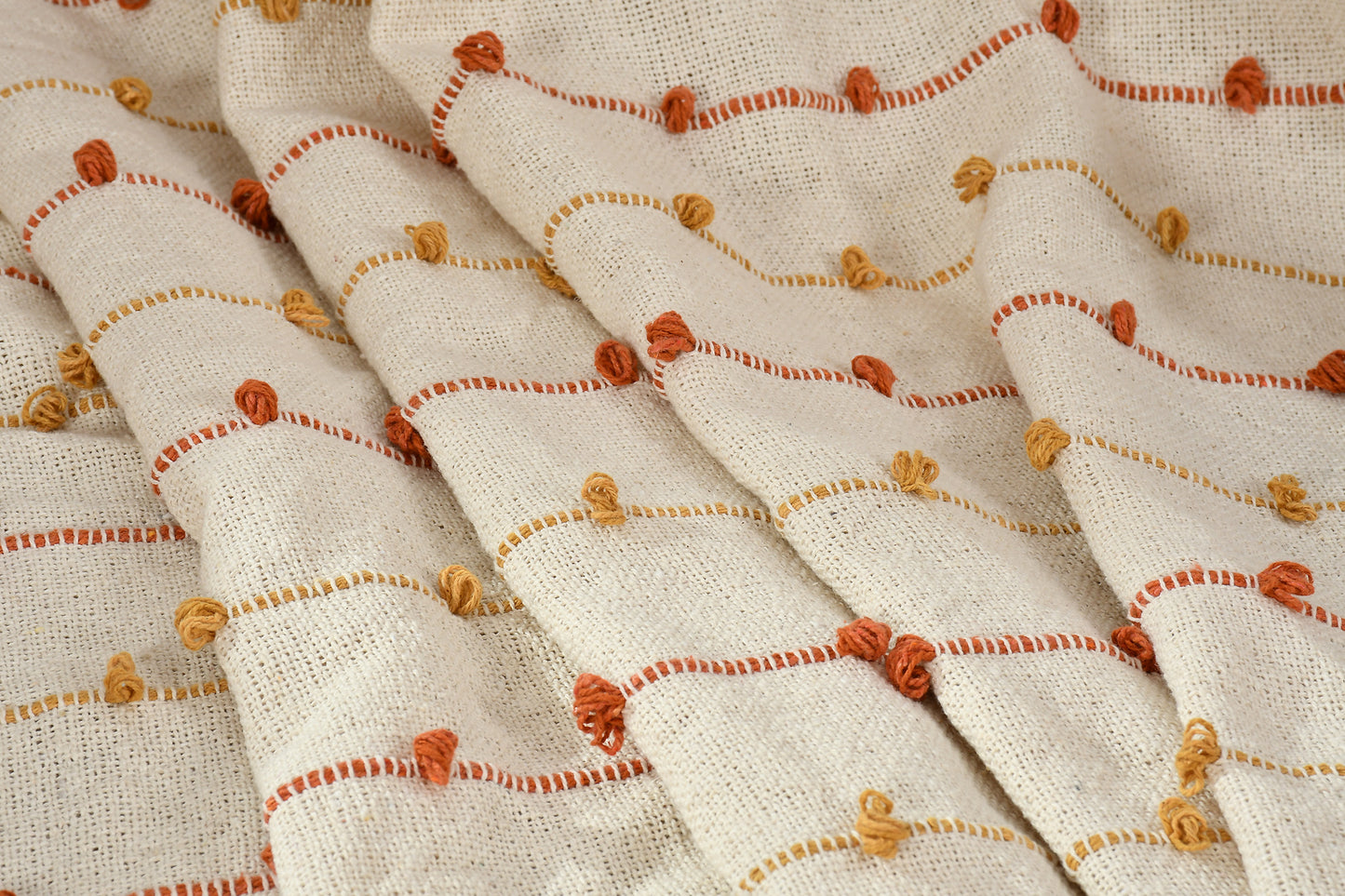 Amber Lines – Handmade Cotton Throw