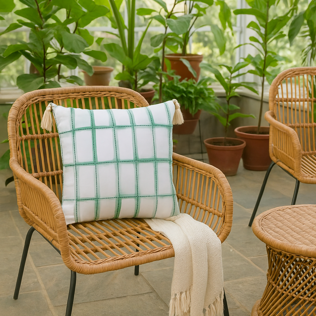 Bageecha Shibori Throw Pillow