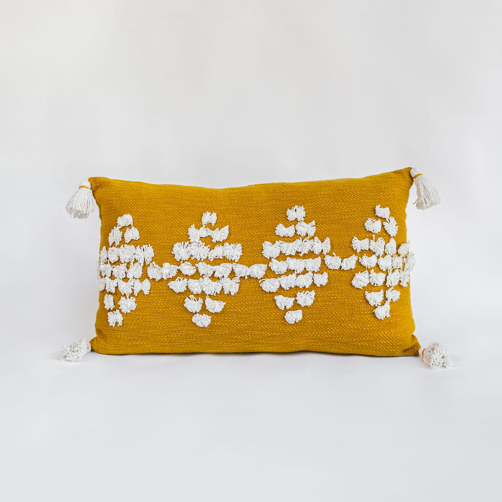 Naira Bohemian throw pillow with tassels