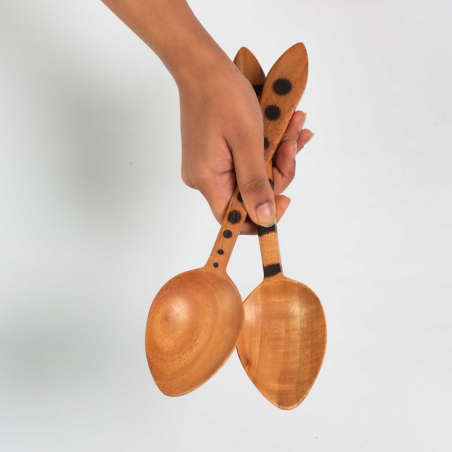 Brown Neem Wood Serving Spoon